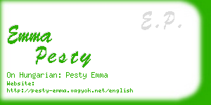 emma pesty business card